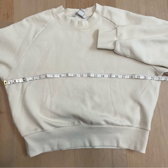 ATHLETA Cream Crewneck Mongolia White Sweatshirt - Picture 9 of 10